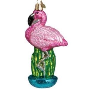 NWT - Flamingo Blown Glass Ornament - Old World Christmas